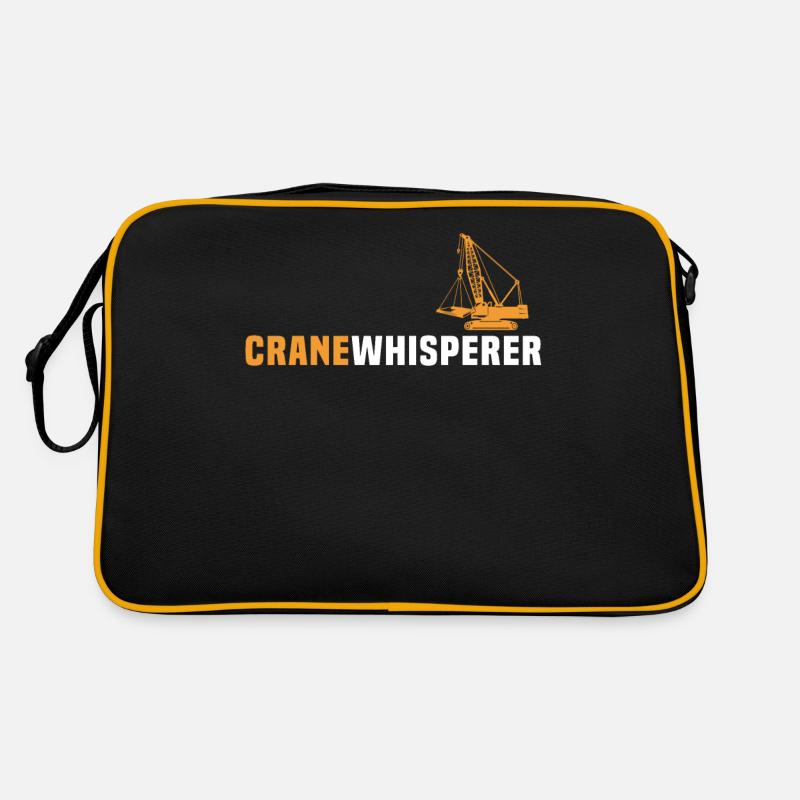 Kranführer Kranflüsterer Kranfahrer Kran Retro Tasche