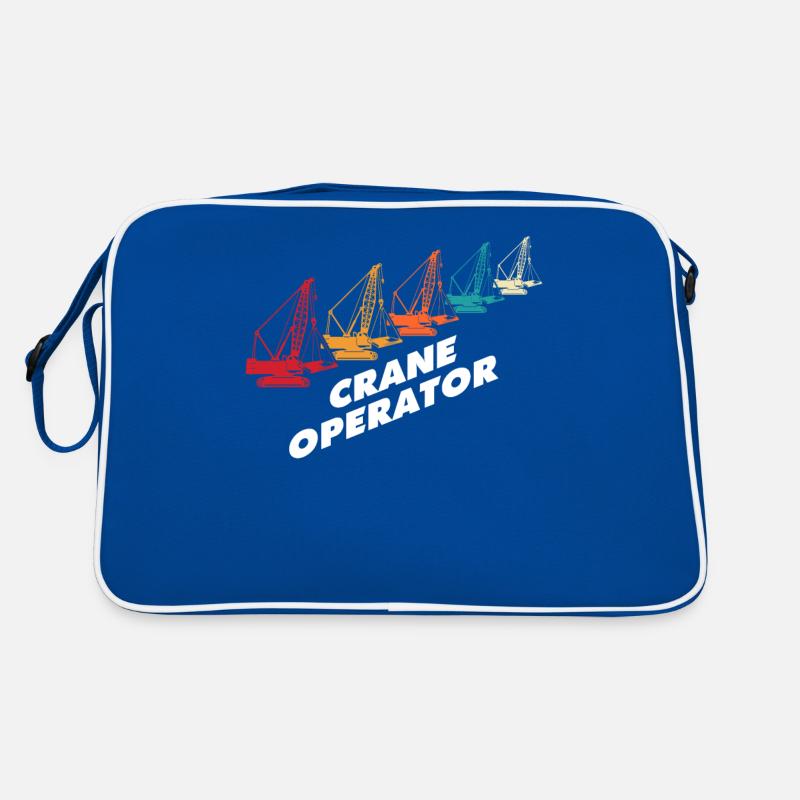 Kranführer Kranflüsterer Kranfahrer Kran Retro Tasche