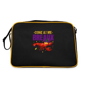 Crawfish Crawfish Seafood Crab Gift - Retro Bag - black/gold - Back