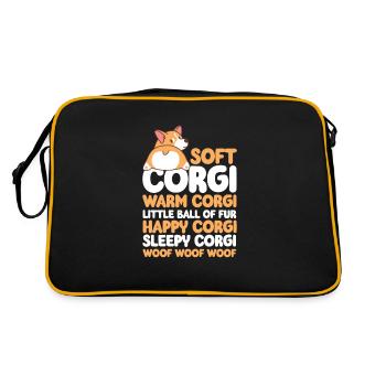 Corgi - Retro Tasche - Schwarz/Gold - Hinten