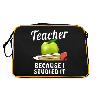 PROFESSEUR PARCE QUE JE L’AI ÉTUDIÉ - Sac Retro - noir/or - Dos
