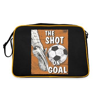 FUSSBALL THE SHOT ON GOAL - Retro Tasche - Schwarz/Gold - Hinten