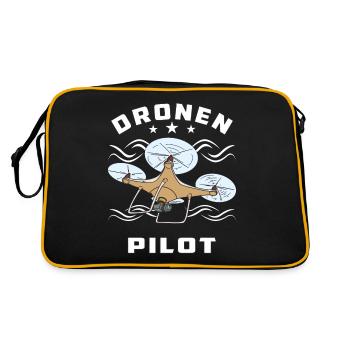 DRONEN PILOT - Retro Tasche - Schwarz/Gold - Hinten