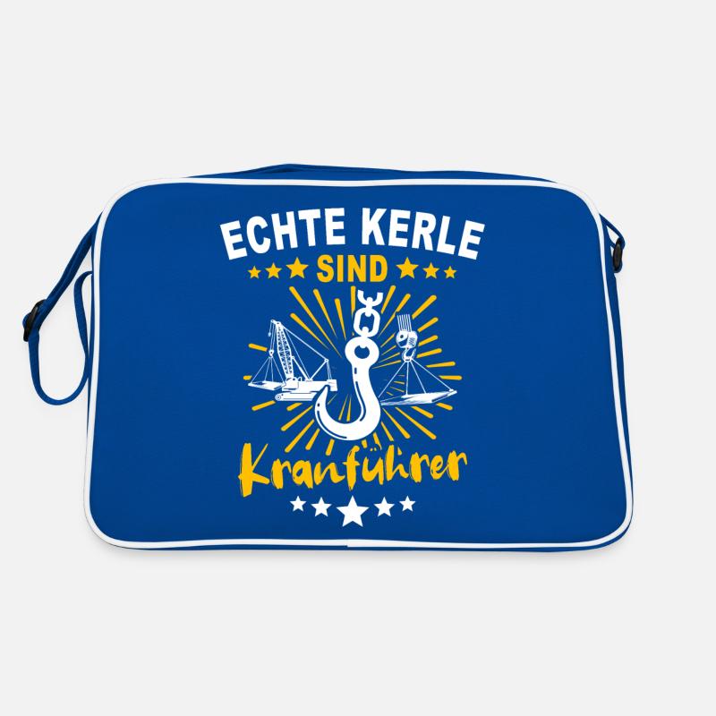 Kranfahrer Kran Sprüche Kranführer Retro Tasche