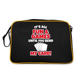Tout est amusant et les jeux que vous pliez carte, cartes à collectionner - Sac Retro - noir/or - Dos