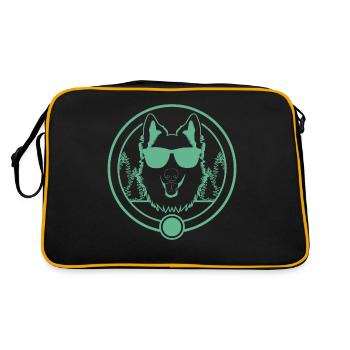 White Shepherd Trees Shepherd Dogs - Retro Bag - black/gold - Back