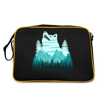 White Shepherd Mountains Shepherd Dogs - Retro Bag - black/gold - Back