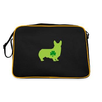 Corgi - Retro Tasche - Schwarz/Gold - Hinten