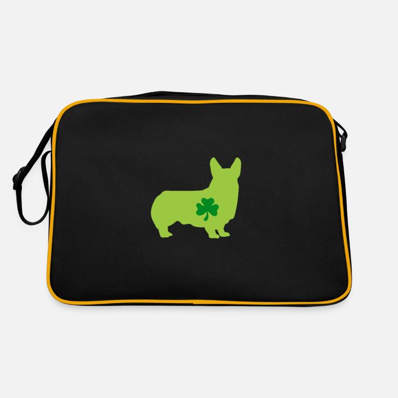 Corgi - Retro Tasche - Schwarz/Gold