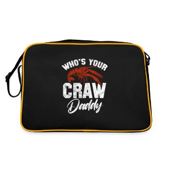 Crawfish Crawfish Seafood Crab Gift - Retro Bag - black/gold - Back