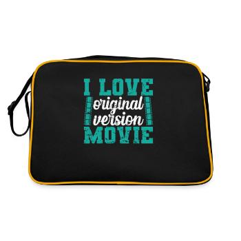 J’adore la traduction de films en version originale - Sac Retro - noir/or - Dos