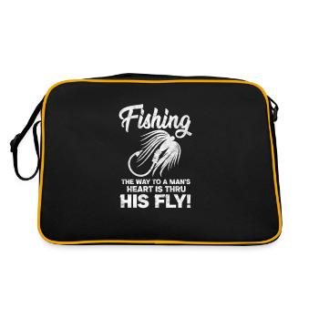 Angler - Retro Tasche - Schwarz/Gold - Hinten