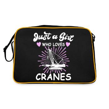 Crane Operator Women Crane Crane Operator - Retro Bag - black/gold - Back