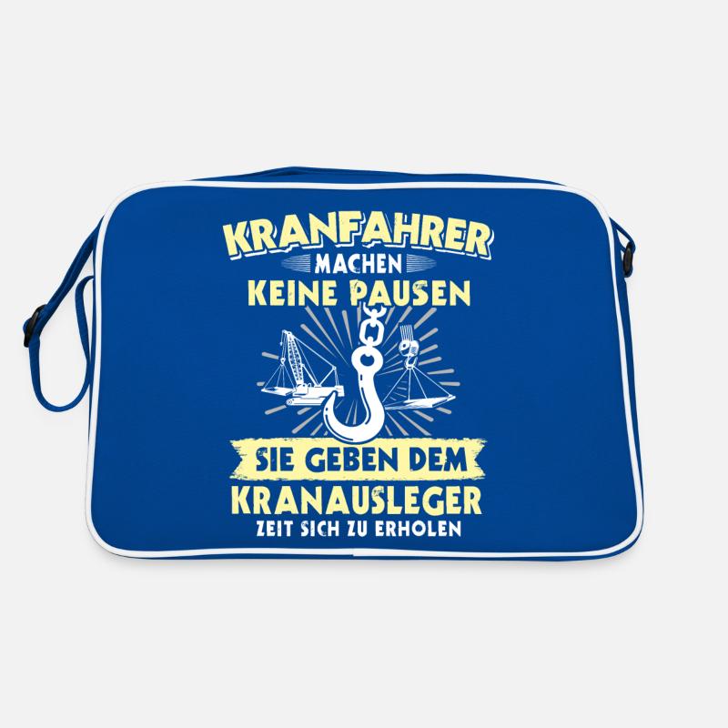 Kranführer Kran Sprüche Kranfahrer Retro Tasche