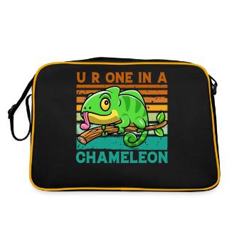 You are one in a Chameleon - Retro Bag - black/gold - Back