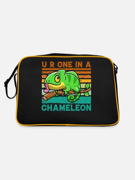 You are one in a Chameleon - Retro Bag - black/gold - Back