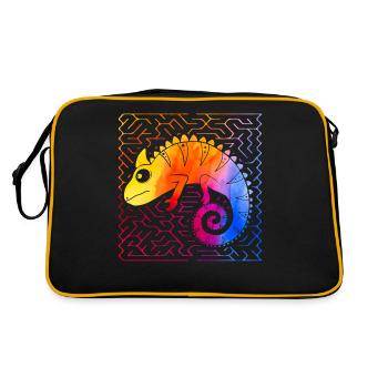 Chameleon - Retro Bag - black/gold - Back