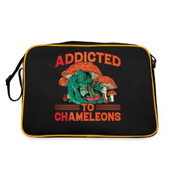 Addicted to Chameleons - Retro Bag - black/gold - Back