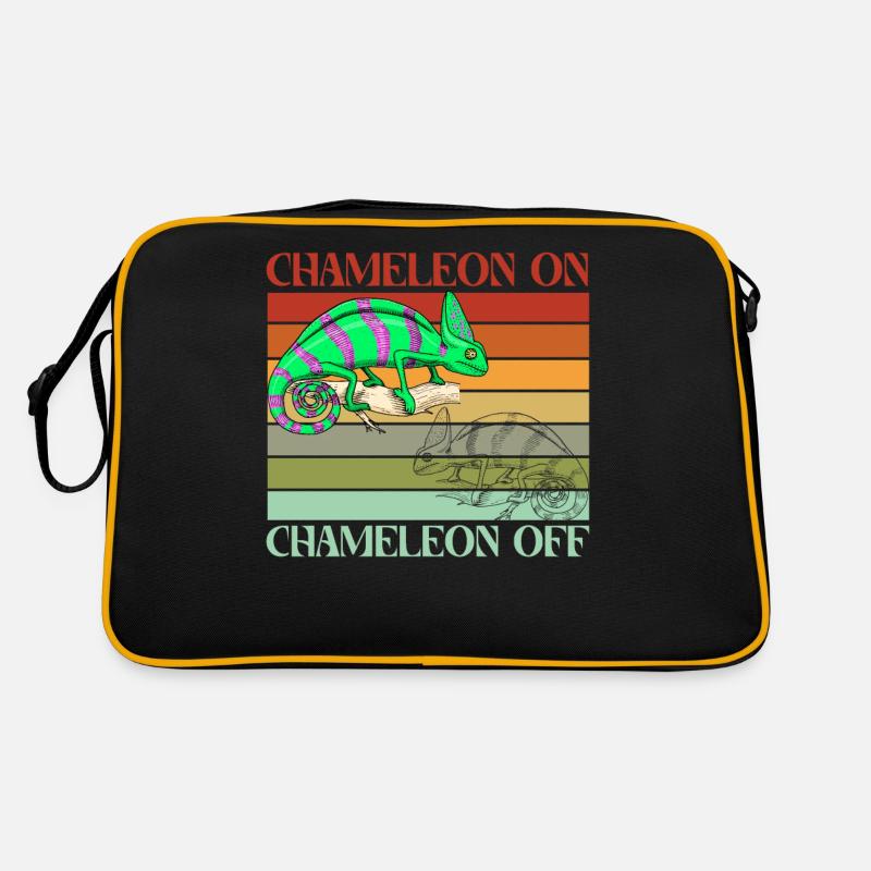 Caméléon sur Caméléon off Sac Retro