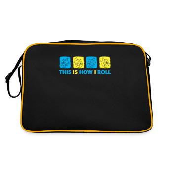 This Is How I Roll - Dreidel Menorah Hanukkah - Retro Bag - black/gold - Back
