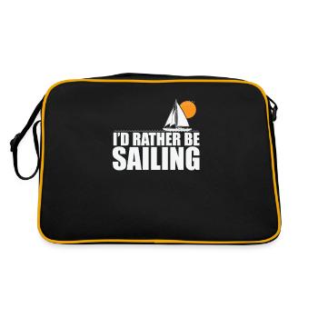 I'd rather be Sailing Sailing Boat Sport - Retro Bag - black/gold - Back