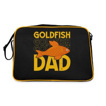 Poisson rouge Papa Poisson sous-marin Aquariophiles Pêcheurs - Sac Retro - noir/or - Dos