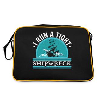 Je dirige un navire à épave solide Nautique - Sac Retro - noir/or - Dos