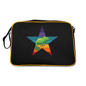 Chameleon - Retro Tasche - Schwarz/Gold - Hinten