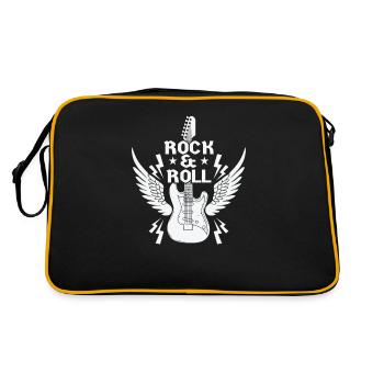 Rock n Roll Music Style Genre Guitar Rock Band - Retro Bag - black/gold - Back
