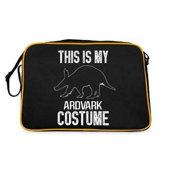 This Is My Aardvark Costume for Halloween - Retro Tasche - Schwarz/Gold - Hinten