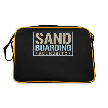 Sanboarding Behörde Boardsport Sandboarding - Retro Tasche - Schwarz/Gold - Hinten