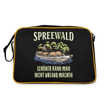 SPREEWALD URLAUB MACHEN - Retro Tasche - Schwarz/Gold - Hinten