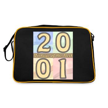 BIRTHDAY YEAR 2001 - Retro Bag - black/gold - Back