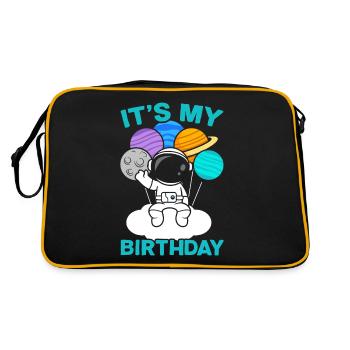It's My Birthday Celebration Space Happy Bday - Retro Bag - black/gold - Back