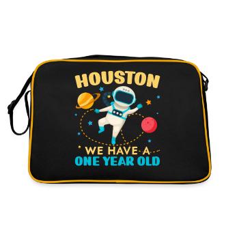 Houston We have a 1 year old 1st Birthday Bd - Retro Bag - black/gold - Back