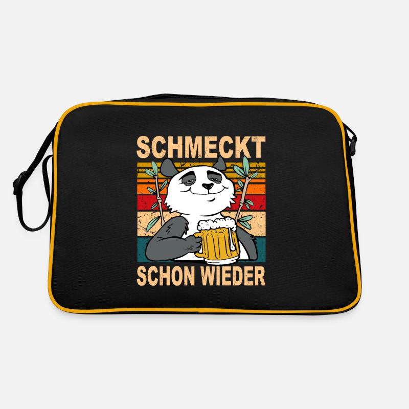 Schmeckt schon wieder Bier Biertrinker Sauf Spruch Retro Tasche