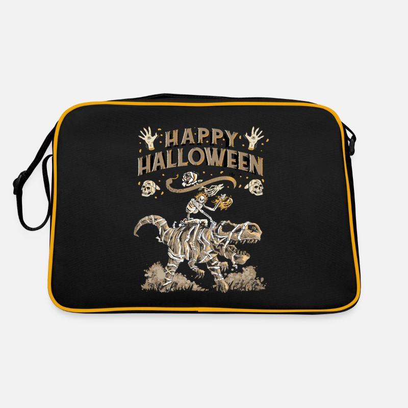 Halloween 2022 T-Rex Skelett Junge Kürbis Kostüm Retro Tasche
