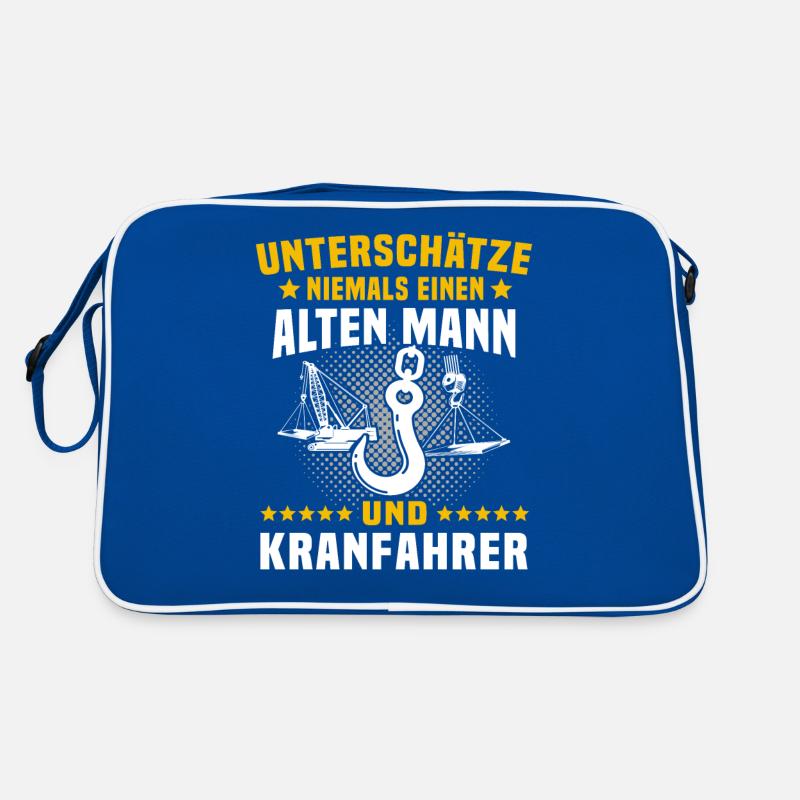 Kranführer Sprüche Kran Kranfahrer Retro Tasche