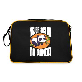 Panda Panda Ours Ours Animal Pandas Cadeau - Sac Retro - noir/or - Dos