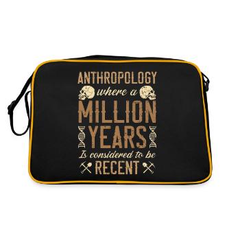 Anthropology Teacher Science Anthropologist - Retro Bag - black/gold - Back