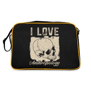 I love Anthropology Science Anthropologist - Retro Bag - black/gold - Back