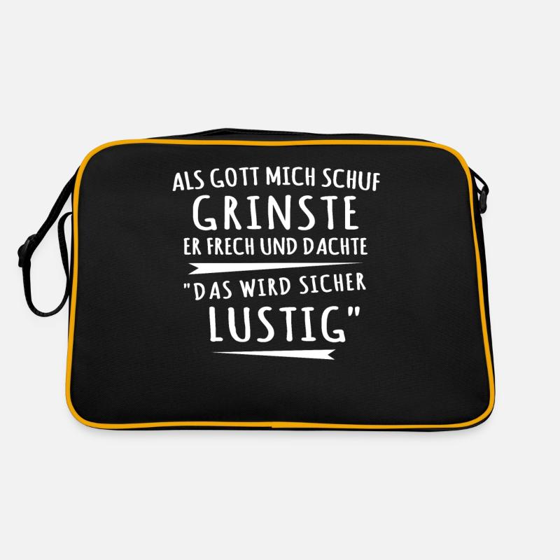 Gott Grinste Spruch Retro Tasche