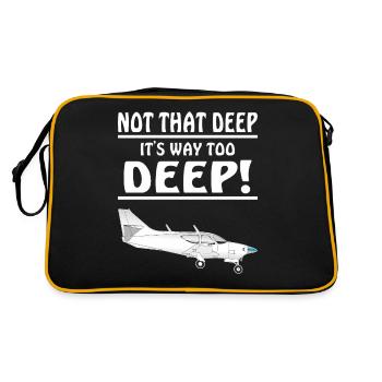 MOTORFLIEGER NOT THAT DEEP - Retro Bag - black/gold - Back