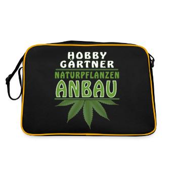 HANF HOBBY GÄRTNER - Retro Tasche - Schwarz/Gold - Hinten