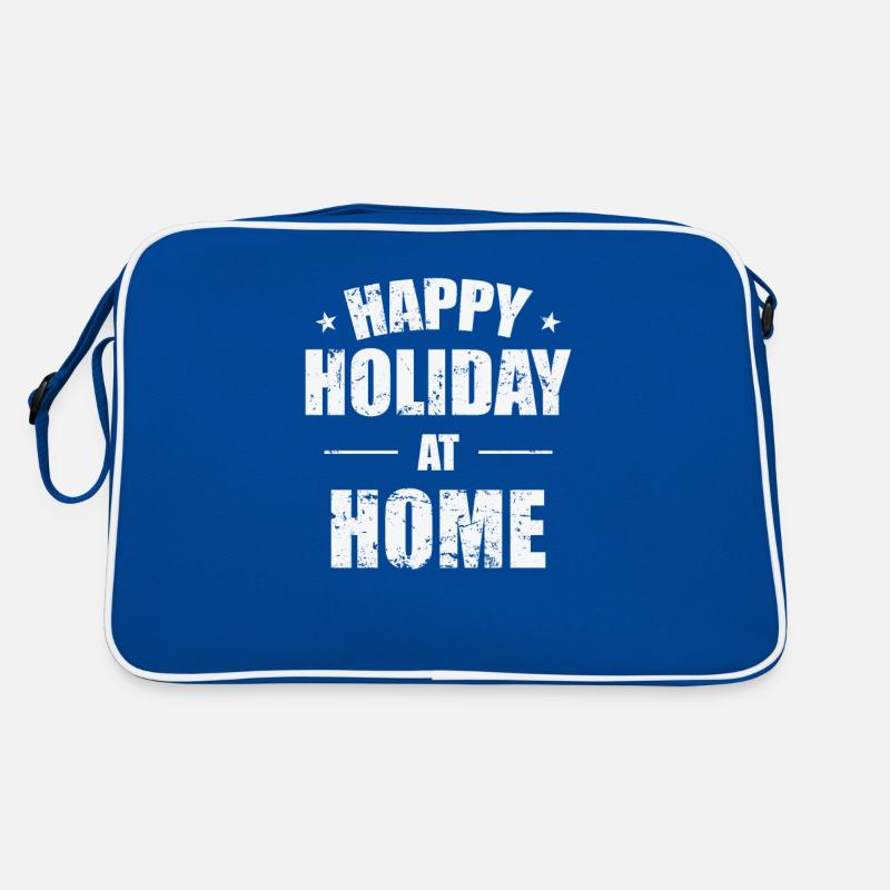 Happy Holiday at Home Urlaub Freizeit Retro Tasche