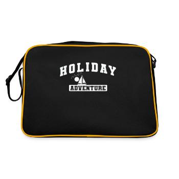 Vacances Aventure Vacances Loisirs Vacances - Sac Retro - noir/or - Dos
