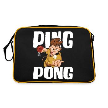 Table Tennis Ping-pong Outfit Table Tennis Player - Retro Bag - black/gold - Back