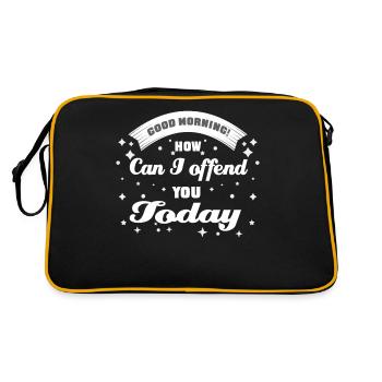 Bonjour. Comment puis-je vous insulter aujourd’hui - Sac Retro - noir/or - Dos