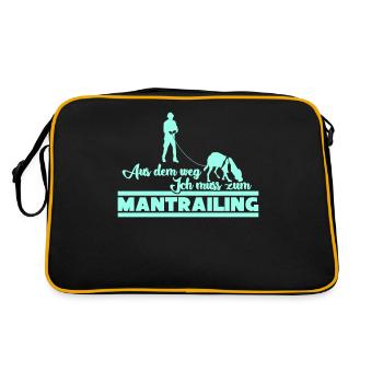 Mantrailing Recherche Chiens Mantrailer - Sac Retro - noir/or - Dos