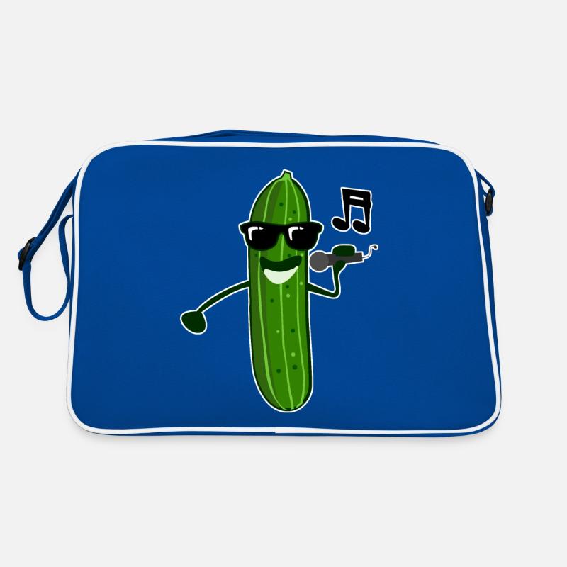 Gurke singt Sänger Gurken Retro Tasche